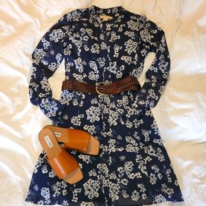 Michael kors floral blue dress Size S